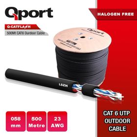 Qport Q-CATFLASH 23 AWG CAT6 500 mt LSZH Outdoor Kablo