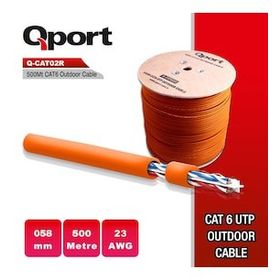 Qport Q-CATO2R 500 m UTP CAT6 23 AWG 0.58 mm Turuncu Network Kablo