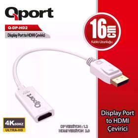 Qport Q-DP-HD2 4K 60 Hz Display Port HDMI Çevirici