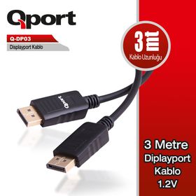 Qport Q-DP03 3 m Displayport Kablo