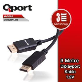 Qport Q-DP03 3 m Displayport Kablo