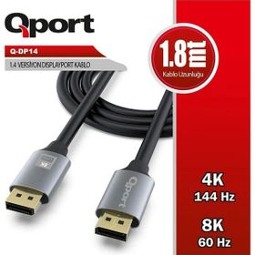 Qport Q-DP14 1.8 mt Diplayport Kablo