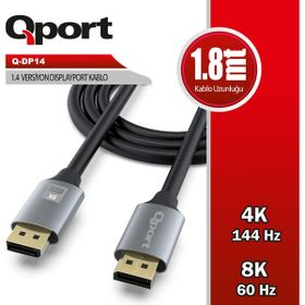Qport Q-DP14 1.8 mt Diplayport Kablo