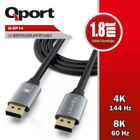 Qport Q-DP14 1.8 mt Diplayport Kablo