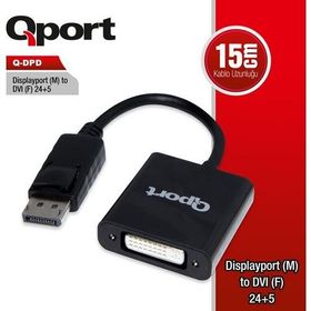 Qport Q-DPD 0.15 m Beyaz Görüntü Adaptörü