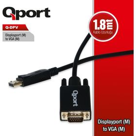 Qport Q DPV Display Port To Vga 1.8 m Çevirici Kablo