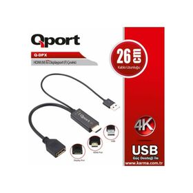 Qport Q-DPX HDMI to Displayport Çevirici