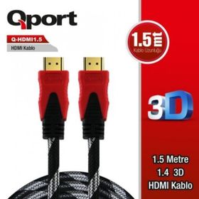 Qport Q hdmi 1.5 Hdmi 1.5 m Ver1.4 Altin Uçlu 3d Kablo