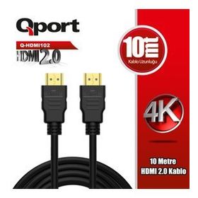 Qport Q-HDMI102 10 mt 2.0 HDMI Kablo