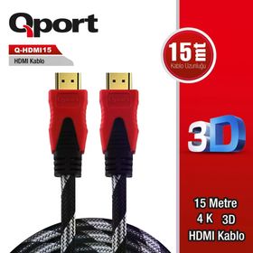 Qport Q-HDMI15 15 mt Altın Uçlu 1.4V HDMI Kablo