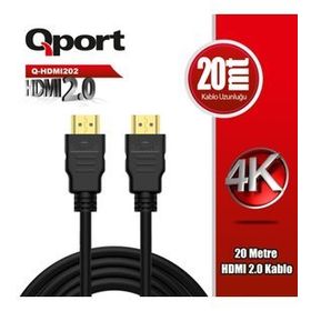Qport Q-HDMI202 20 mt 2.0 HDMI Kablo