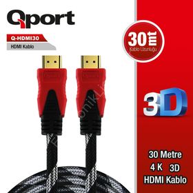 Qport Q-HDMI30 Altın Uçlu 30 mt 1.4V HDMI Kablo
