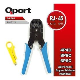 Qport Q-PEN5 RJ45/RJ11/RJ12 Kablo Sıyırıcı ve Kablo Sıkma Pensesi