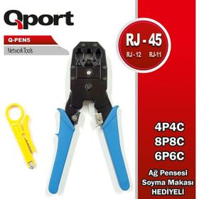 Qport Q-PEN5 RJ45/RJ11/RJ12 Kablo Sıyırıcı ve Kablo Sıkma Pensesi