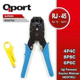 Qport Q-PEN5 RJ45/RJ11/RJ12 Kablo Sıyırıcı ve Kablo Sıkma Pensesi