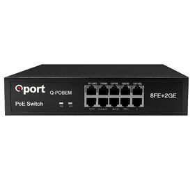 Qport Q-Poe8m 8 Port 10/100 + 2 Port 10/100/1000 Uplınk Poe Swıtch