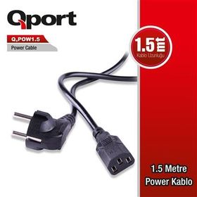 Qport Q-POW1.5 1.5 mt Power Kablosu