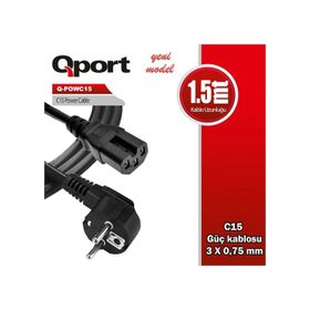 Qport Q-POWC15 1.5 mt C15 Power Güç Kablosu