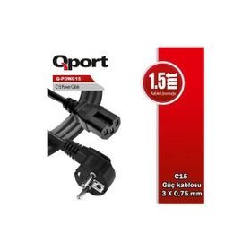 Qport Q-POWC15 1.5 mt C15 Power Güç Kablosu