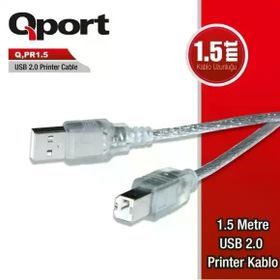 Qport Q-PR1.5 1.5 M USB 2.0 Yazıcı Kablosu