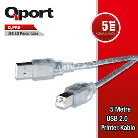 Qport Q-PR15 5 mt USB 2.0 Printer Kablosu