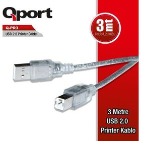 Qport Q-PR3 USB 2.0 3 mt Yazıcı Kablosu