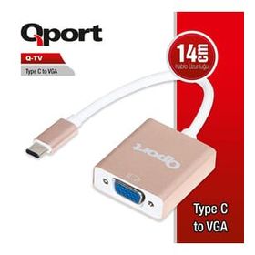Qport Q-TV Type-C Den VGA Dönüştürücü