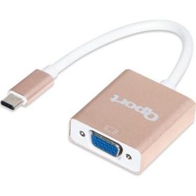 Qport Q-TV Type-C M TO VGA F 1920x1080P 60Hz Çevirici Adaptör