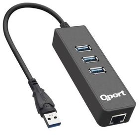 Qport Q-U3G 3xUSB 3.0 Çoklayıcı + Gigabit Ethernet Adaptör