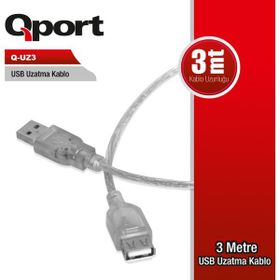 Qport Q-UZ3 3 m USB Uzatma Kablosu