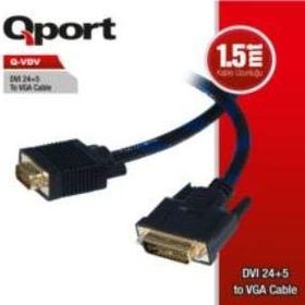 Qport Q-VDV 1.8 mt DVI to VGA Çevirici