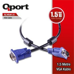 Qport Q-VGA5 Erkek Monitör Kablo