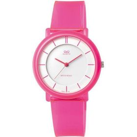 Q&Q Vq94j011y Pembe Plastik Kordon Kadın Kol Saati