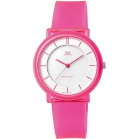 Q&Q Vq94j011y Pembe Plastik Kordon Kadın Kol Saati