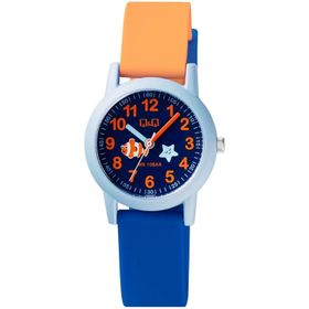 Q&Q VS49J007Y Mavi - Turuncu Unisex Çocuk Kol Saati