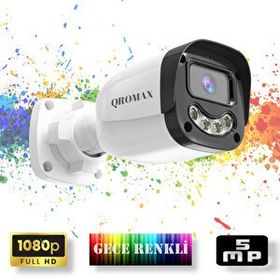 Qromax 2304W Gece Renkli Gösteren Full HD 5MP Lensli 4 Ultra Warm Ledli Güvenlik Kamerası
