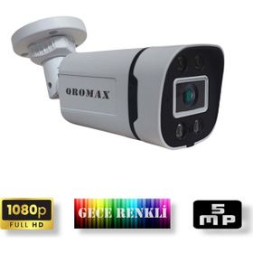 Qromax 604W Gece Renkli Gösteren Full HD 5MP Lensli 4 Ultra Warm Ledli Güvenlik Kamerası