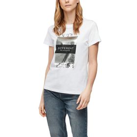 Q/S designed by - s.Oliver Beyaz Kadın T-shirt