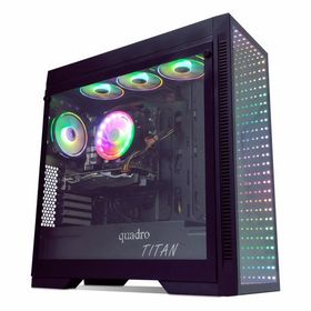 Quadro QT100 Titan 4x12 cm RGB Fan USB 3.0 Pencereli Full Tower Kasa