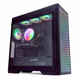 Quadro QT100 Titan 4x12 cm RGB Fan USB 3.0 Pencereli Full Tower Kasa