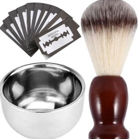 Qualis Shave F5 Tıraş Fırçası + Kase + 20 Adet Platinum Yaprak Jilet