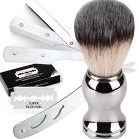 Qualis Shave U3 Full Metal Ustura + F10 Tıraş Fırça + 5'li Platinum Yaprak Jilet