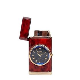 Quartz Saatli Kırmızı Torch Jet Çakmak
