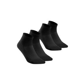 Quechua Hike 100 Orta Boy Konçlu Siyah 2 Çift Yetişkin Outdoor Çorap