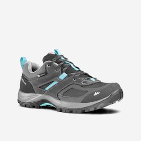 Quechua MH100 Gri Mavi Kadın Su Geçirmez Outdoor Ayakkabı
