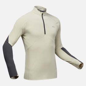 Quechua MH500 Gri Uzun Kollu Erkek Outdoor T-Shirt