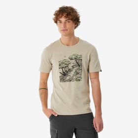 Quechua NH100 Bej Kısa Kollu Erkek Outdoor T-Shirt