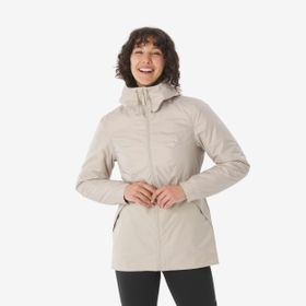 Quechua NH100 Bej Su Geçirmez -5 Derece Kadın Outdoor Kışlık Mont