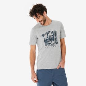 Quechua NH100 Gri Kısa Kollu Erkek Outdoor T-Shirt