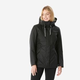 Quechua NH500 Siyah -10 Derece Su Geçirmez Kadın Outdoor Kışlık Mont